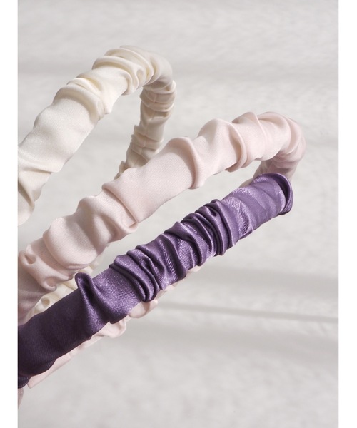 jumelle（ジュメロ）の「クシュカチューシャ（カチューシャ・レディース・パープル/ピンク/アイボリー・FREE）」の4枚目の写真