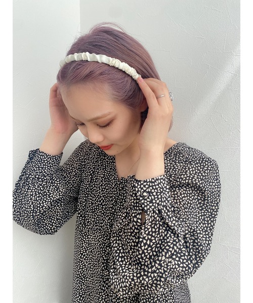 jumelle（ジュメロ）の「クシュカチューシャ（カチューシャ・レディース・パープル/ピンク/アイボリー・FREE）」の6枚目の写真