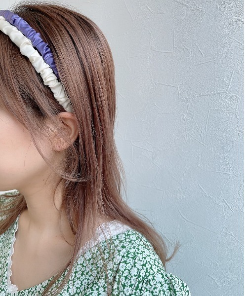 jumelle（ジュメロ）の「クシュカチューシャ（カチューシャ・レディース・パープル/ピンク/アイボリー・FREE）」の15枚目の写真