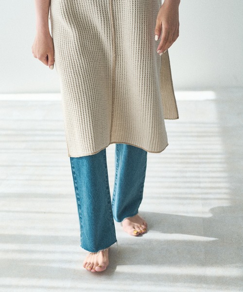 natural couture(ナチュラルクチュール)の「【大人ナチュ】2マイルワッフルセットアップ(セットアップ・レディース・アイボリー/スミクロ/ライトベージュ・FREE)」の9枚目の写真