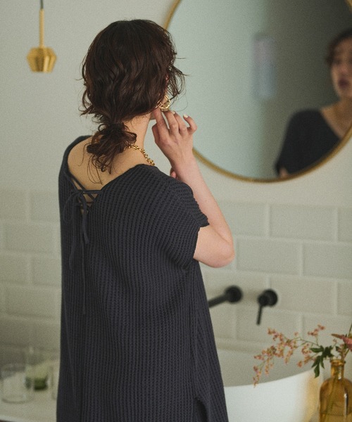 natural couture(ナチュラルクチュール)の「【大人ナチュ】2マイルワッフルセットアップ(セットアップ・レディース・アイボリー/スミクロ/ライトベージュ・FREE)」の16枚目の写真