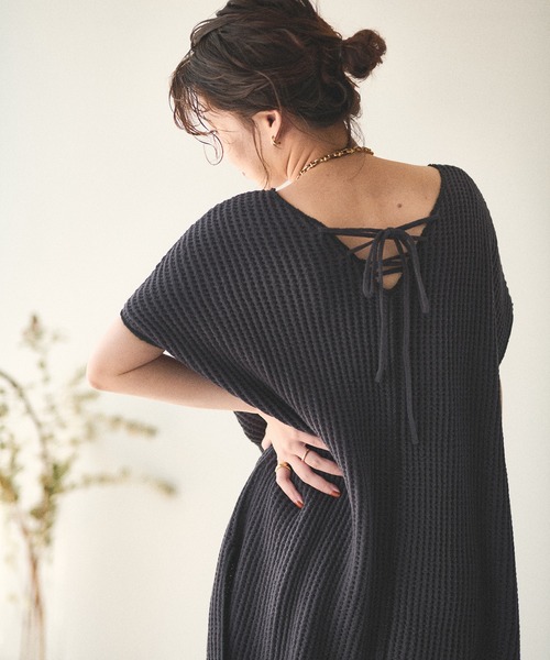 natural couture(ナチュラルクチュール)の「【大人ナチュ】2マイルワッフルセットアップ(セットアップ・レディース・アイボリー/スミクロ/ライトベージュ・FREE)」の17枚目の写真