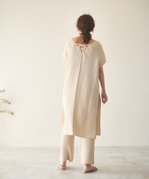 natural couture(ナチュラルクチュール)の「【大人ナチュ】2マイルワッフルセットアップ(セットアップ・レディース・アイボリー/スミクロ/ライトベージュ・FREE)」の14枚目の写真