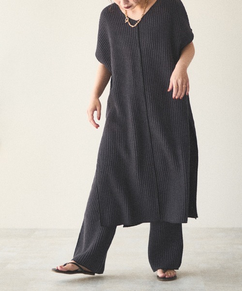natural couture(ナチュラルクチュール)の「【大人ナチュ】2マイルワッフルセットアップ(セットアップ・レディース・アイボリー/スミクロ/ライトベージュ・FREE)」の19枚目の写真