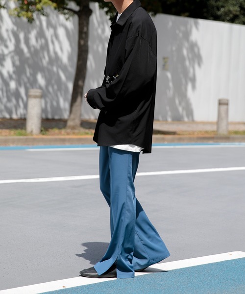 Adoon plain（アドーンプレーン）の「【Adoon plain】フラワー刺繍シャツ（シャツ/ブラウス・メンズ・ブラック/ボルドー/ダークブルー・MEDIUM/LARGE）」の7枚目の写真