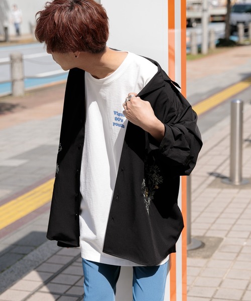 Adoon plain（アドーンプレーン）の「【Adoon plain】フラワー刺繍シャツ（シャツ/ブラウス・メンズ・ブラック/ボルドー/ダークブルー・MEDIUM/LARGE）」の11枚目の写真