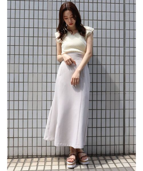 MURUA（ムルーア）の「リネンタッチマーメイドスカート（スカート・レディース・アイボリー/ブラック/その他1・1/2）」の9枚目の写真