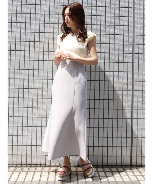 MURUA（ムルーア）の「リネンタッチマーメイドスカート（スカート・レディース・アイボリー/ブラック/その他1・1/2）」の10枚目の写真