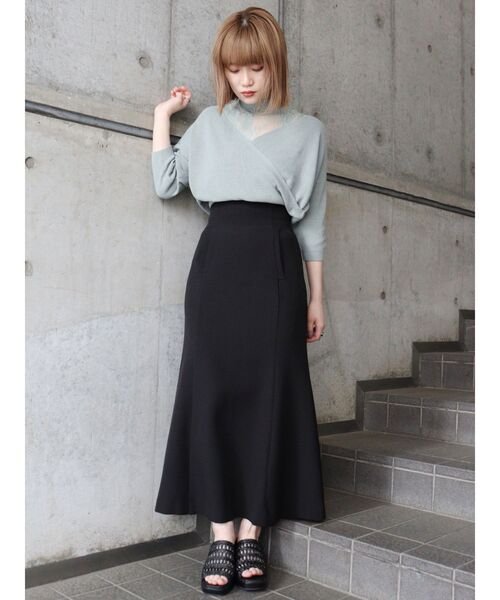 MURUA（ムルーア）の「リネンタッチマーメイドスカート（スカート・レディース・アイボリー/ブラック/その他1・1/2）」の13枚目の写真