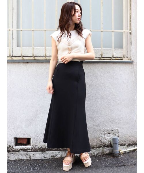 MURUA（ムルーア）の「リネンタッチマーメイドスカート（スカート・レディース・アイボリー/ブラック/その他1・1/2）」の16枚目の写真