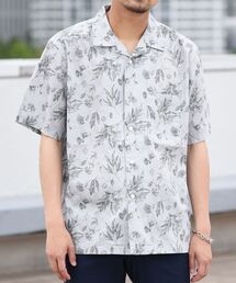 【SHIPS別注】NOWARTT: オーガニックコットン プリント オープンカラーシャツ