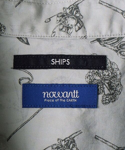 nowartt(ノワート)の「【SHIPS別注】NOWARTT: オーガニックコットン プリント オープンカラーシャツ(シャツ/ブラウス・メンズ・ライトグレー/カーキ/ブラック・MEDIUM/X-LARGE/SMALL/LARGE)」の9枚目の写真