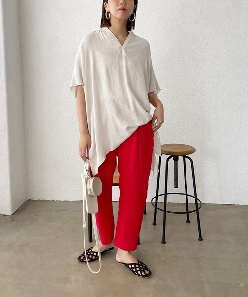 Shelly island（シェリーアイランド）の「クロスメッシュフラットサンダル（サンダル・レディース・ブラック/ベージュ・24.5/23.5）」の20枚目の写真