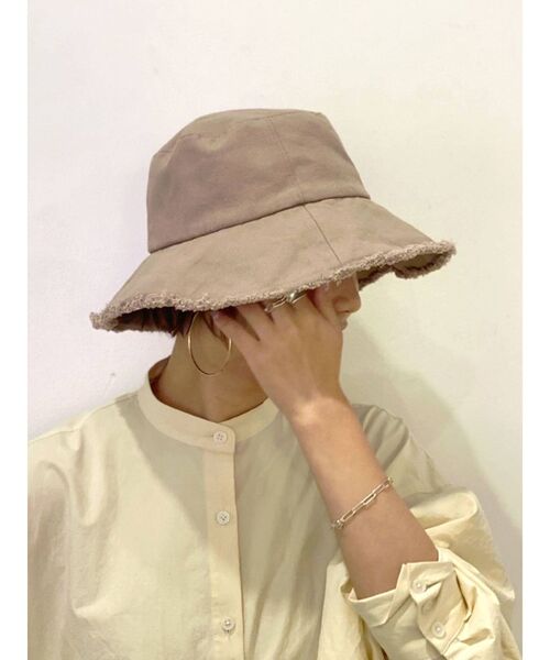 Ungrid（アングリッド）の「キャンバスバケットハット（ハット・レディース・ブラック/モカ/アイボリー・FREE）」の3枚目の写真