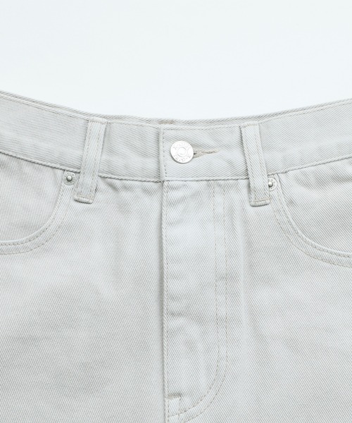 X-girl(エックスガール)の「BASIC HIGH-WAISTED SHORT PANTS(その他パンツ・レディース・ブラック/ライトインディゴブルー/ライトグレー・XS/S/M)」の4枚目の写真