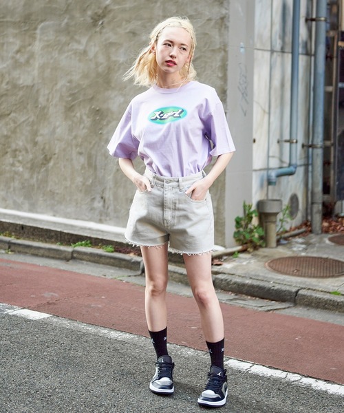 X-girl(エックスガール)の「BASIC HIGH-WAISTED SHORT PANTS(その他パンツ・レディース・ブラック/ライトインディゴブルー/ライトグレー・XS/S/M)」の20枚目の写真