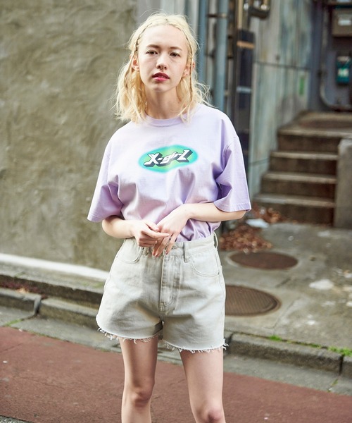 X-girl(エックスガール)の「BASIC HIGH-WAISTED SHORT PANTS(その他パンツ・レディース・ブラック/ライトインディゴブルー/ライトグレー・XS/S/M)」の5枚目の写真