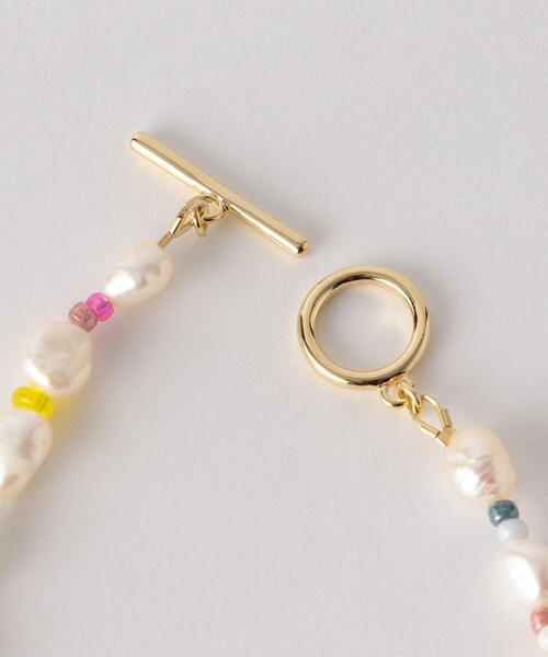 BEAUTY&YOUTH UNITED ARROWS（ビューティーアンドユースユナイテッドアローズ）の「BY 淡水パール×マルチカラービーズ ネックレス M ∴ ◆（ネックレス・レディース・その他1・FREE）」の4枚目の写真