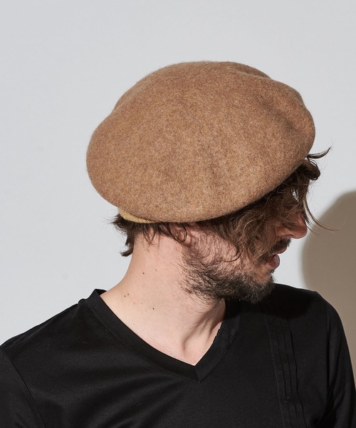 NO ID.（ノーアイディ）の「ホールリブウールベレー（ハンチング/ベレー帽・メンズ・ブラック/グレー/ベージュ/ワイン・ONE SIZE）」の5枚目の写真