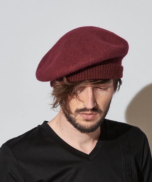 NO ID.（ノーアイディ）の「ホールリブウールベレー（ハンチング/ベレー帽・メンズ・ブラック/グレー/ベージュ/ワイン・ONE SIZE）」の12枚目の写真
