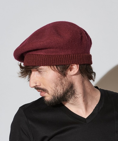 NO ID.（ノーアイディ）の「ホールリブウールベレー（ハンチング/ベレー帽・メンズ・ブラック/グレー/ベージュ/ワイン・ONE SIZE）」の16枚目の写真