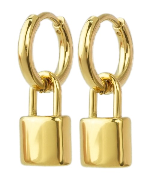 SBG（エスビー）の「SBG 南京錠フープピアス（ピアス（両耳用）・メンズ・シルバー/ゴールド・FREE/#17）」の2枚目の写真