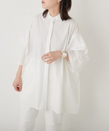 ear PAPILLONNER | ショルダーコンシャス半袖シャツ(シャツ/ブラウス)