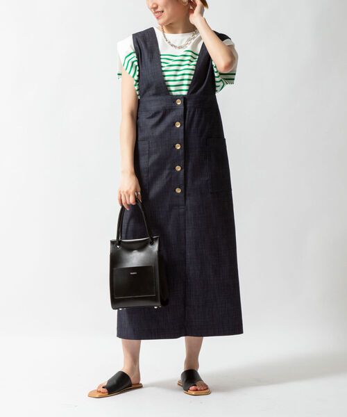 NOLLEY’S（ノーリーズ）の「スラブデニムジャンスカ（ワンピース・レディース・インディゴブルー・38/36）」の2枚目の写真