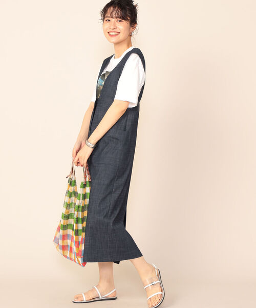 NOLLEY’S（ノーリーズ）の「スラブデニムジャンスカ（ワンピース・レディース・インディゴブルー・38/36）」の5枚目の写真