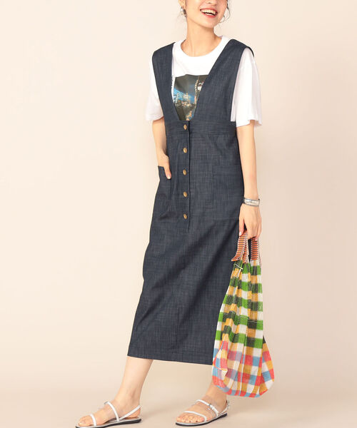 NOLLEY’S（ノーリーズ）の「スラブデニムジャンスカ（ワンピース・レディース・インディゴブルー・38/36）」の8枚目の写真