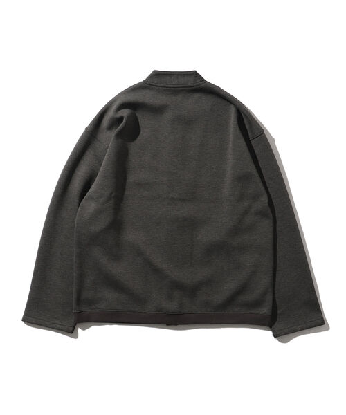 BEAMS LIGHTS（ビームスライツ）の「BEAMS LIGHTS / ダンボールニット マンダリンカラージャケット (セットアップ対応/ワンマイルウェア/ルームウェア)（ノーカラージャケット・メンズ・チャコールグレー/ブラック・SMALL/MEDIUM/LARGE）」の14枚目の写真