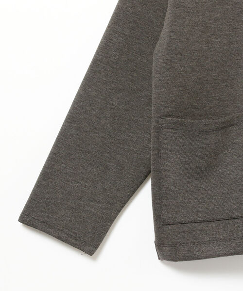 BEAMS LIGHTS（ビームスライツ）の「BEAMS LIGHTS / ダンボールニット マンダリンカラージャケット (セットアップ対応/ワンマイルウェア/ルームウェア)（ノーカラージャケット・メンズ・チャコールグレー/ブラック・SMALL/MEDIUM/LARGE）」の20枚目の写真