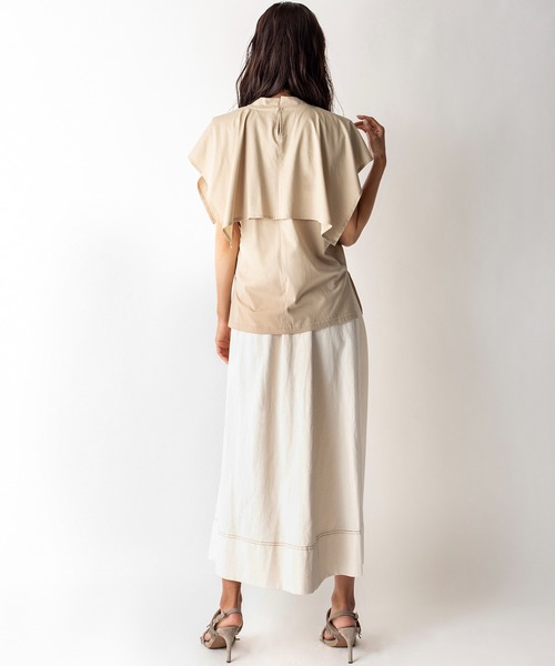 MILLION CARATS（ミリオンカラッツ）の「【STYLE4】シルケット ケープTシャツ（Tシャツ/カットソー・レディース・ベージュ/オフホワイト/ブラック・FREE）」の14枚目の写真