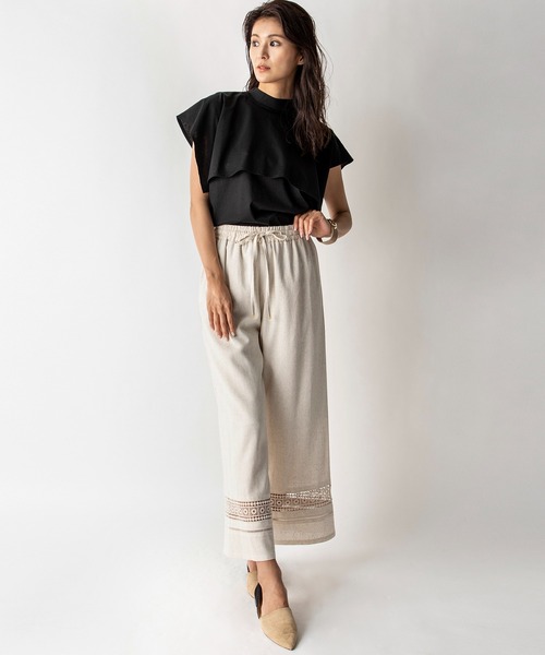 MILLION CARATS（ミリオンカラッツ）の「【STYLE4】シルケット ケープTシャツ（Tシャツ/カットソー・レディース・ベージュ/オフホワイト/ブラック・FREE）」の15枚目の写真