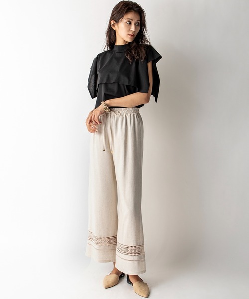 MILLION CARATS（ミリオンカラッツ）の「【STYLE4】シルケット ケープTシャツ（Tシャツ/カットソー・レディース・ベージュ/オフホワイト/ブラック・FREE）」の8枚目の写真