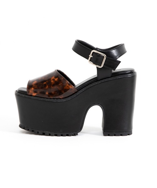 Newlyme（ニューリーミー）の「厚底アソートデザインワンベルトサンダル（サンダル・レディース・ブラックミックス/ブラック×ブラック/ブラック/ブラック×ホワイト・23cm/24.5cm/24cm/23.5cm）」の13枚目の写真