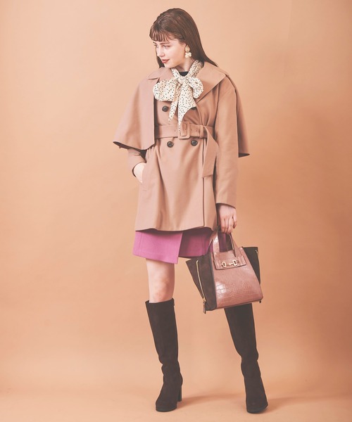 ケープトレンチショートジャケット（ベージュ）