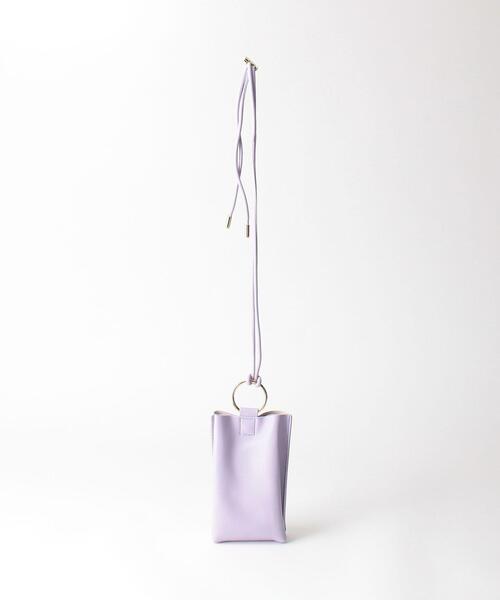 closet story（クローゼットストーリー）の「＜closet story＞フェイクレザー 2pocket スマートフォンショルダー（ショルダーバッグ・レディース・ブラック/シルバー/ライラック・FREE）」の8枚目の写真