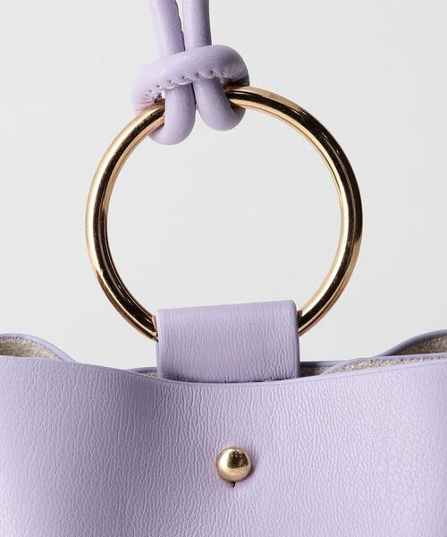 closet story（クローゼットストーリー）の「＜closet story＞フェイクレザー 2pocket スマートフォンショルダー（ショルダーバッグ・レディース・ブラック/シルバー/ライラック・FREE）」の4枚目の写真