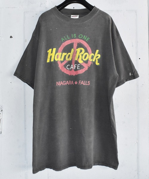Cafe ハードロックカフェ ロゴ ヴィンテージ古着 トップス Hard Hard Rock ロゴ 90 S プリントｔシャツ Tシャツ カットソー Vintage ヴィンテージ のファッション