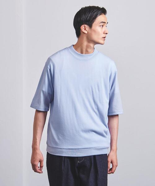 UNITED ARROWS（ユナイテッドアローズ）の「＜UNITED ARROWS＞ ウール ニット Tシャツ（ニット/セーター・メンズ・ライトブルー/ブラック/オフホワイト/ライム・SMALL/MEDIUM/LARGE/X-LARGE）」の8枚目の写真