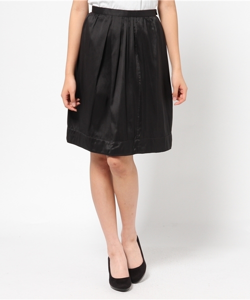 SHIPS for women（シップスフォーウィメン）の「★★ダブルフェイス タフタスカート（スカート・レディース・ブラック/ベージュ/ネイビー・38/36）」の11枚目の写真