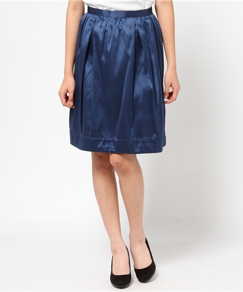 SHIPS for women（シップスフォーウィメン）の「★★ダブルフェイス タフタスカート（スカート・レディース・ブラック/ベージュ/ネイビー・38/36）」の4枚目の写真