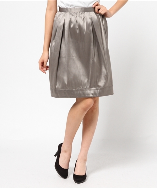 SHIPS for women（シップスフォーウィメン）の「★★ダブルフェイス タフタスカート（スカート・レディース・ブラック/ベージュ/ネイビー・38/36）」の5枚目の写真