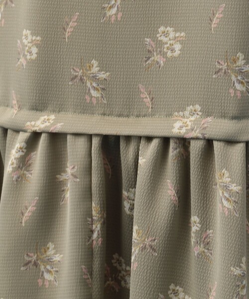 ME COUTURE(ミークチュール)の「ブライトフローラスカート(スカート・レディース・ベージュ/オリーブ・0/1)」の9枚目の写真