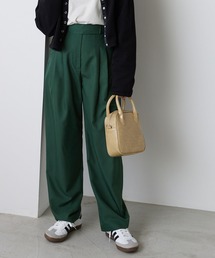 forksy. | 【forksy.】TR２タックハイウエストデザインパンツ(スラックス)