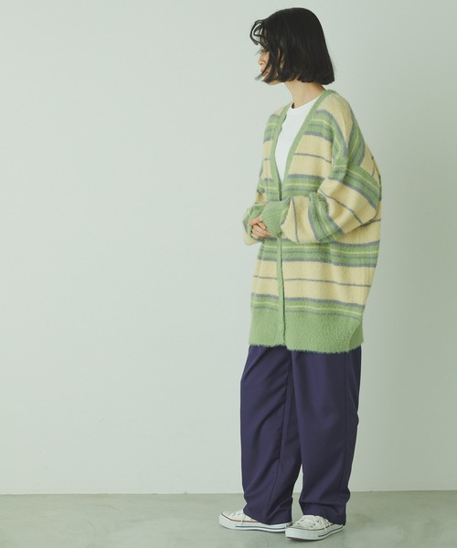 forksy.（フォルクシー）の「【forksy.】TR２タックハイウエストデザインパンツ（スラックス・レディース・ブラック/モスグリーン/ピンク/ブラウン/ブルー・FREE）」の13枚目の写真