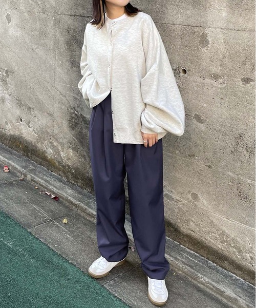 forksy.（フォルクシー）の「【forksy.】TR２タックハイウエストデザインパンツ（スラックス・レディース・ブラック/モスグリーン/ピンク/ブラウン/ブルー・FREE）」の16枚目の写真