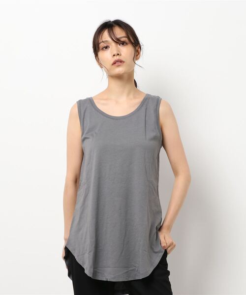 AMERICAN HOLIC(アメリカンホリック)の「ラウンドゆるノースリーブカットプルオーバー(タンクトップ・レディース・チャコールグレー/ライトグレー・M/L)」の19枚目の写真