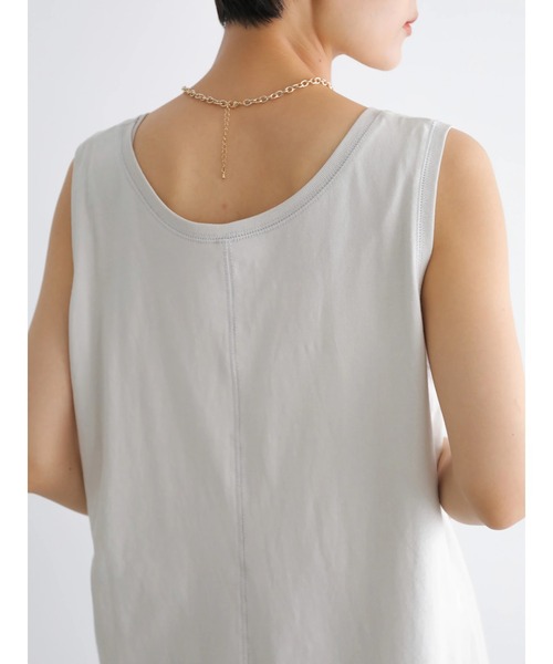 AMERICAN HOLIC(アメリカンホリック)の「ラウンドゆるノースリーブカットプルオーバー(タンクトップ・レディース・チャコールグレー/ライトグレー・M/L)」の13枚目の写真